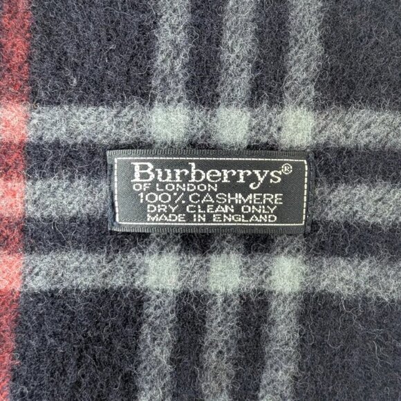 Authentic Burberry's Cashmere Check Scarf Blue – Unisex – Pre-Owned – Great Buy - Picture 2 of 7